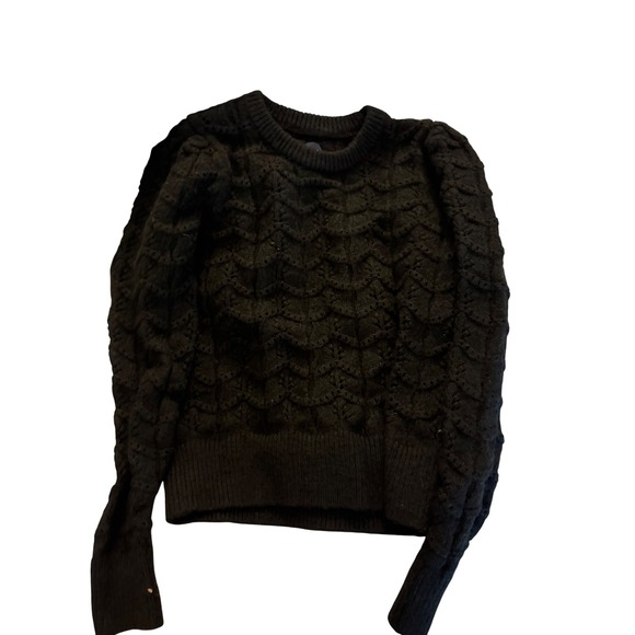 GAP Women's Black Cable Knit Pullover Sweater‎ Size Small S Textured Crewneck - Picture 1 of 5
